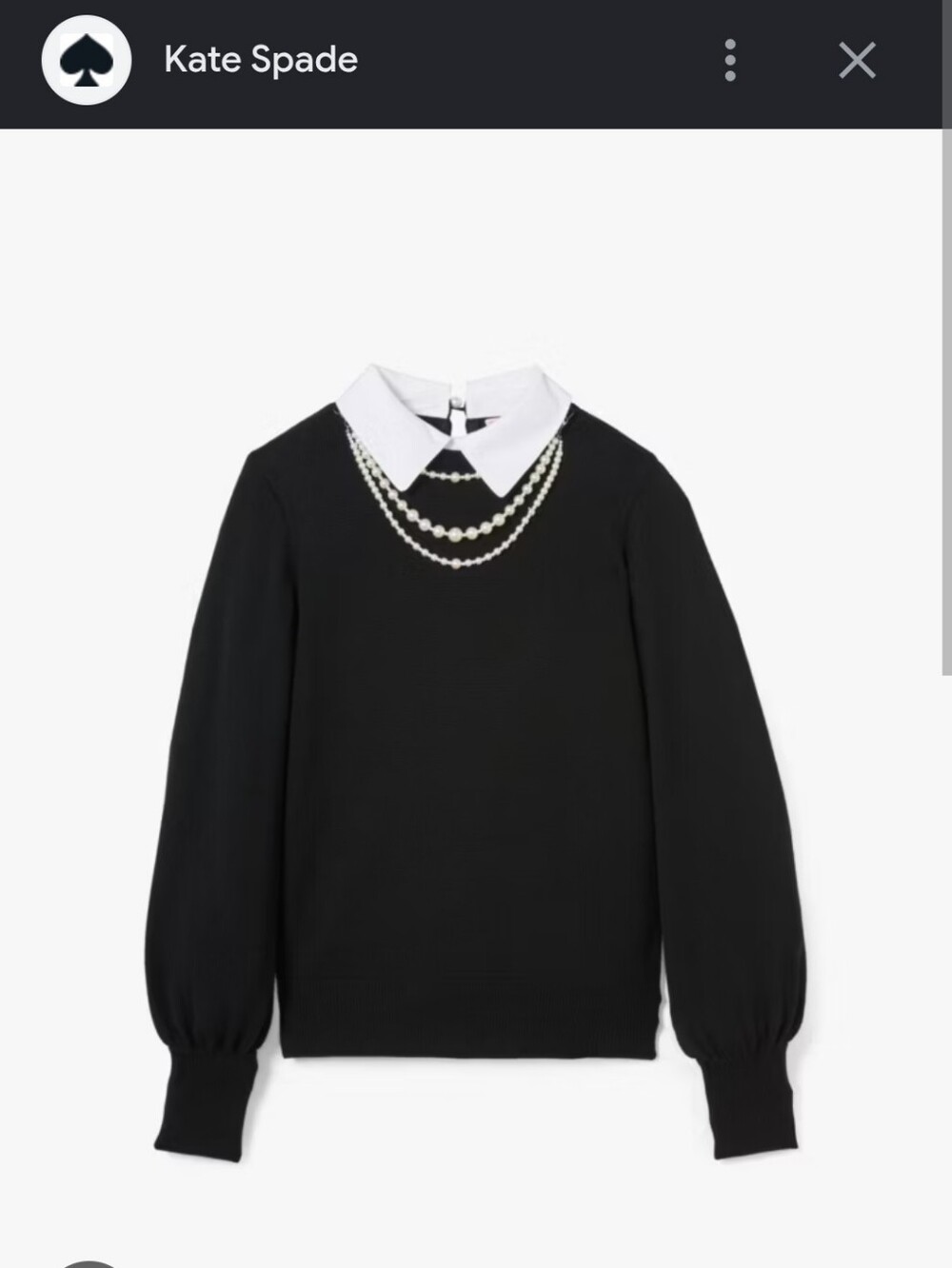 Kate Spade Pearl Sweater XS